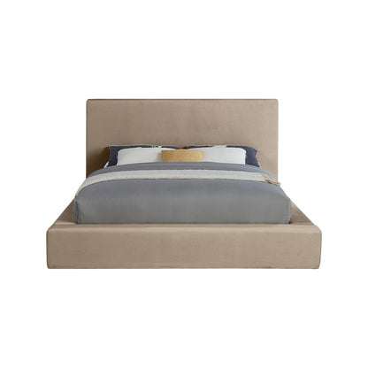 Dorian Taupe Velvet Full Bed