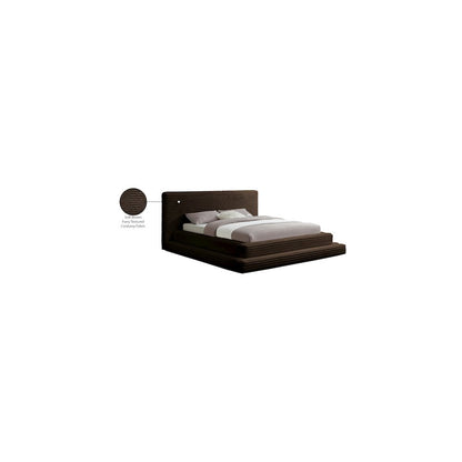 Drew Brown Corduroy Fabric Queen Bed