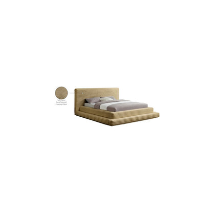 Drew Camel Corduroy Fabric Full Bed