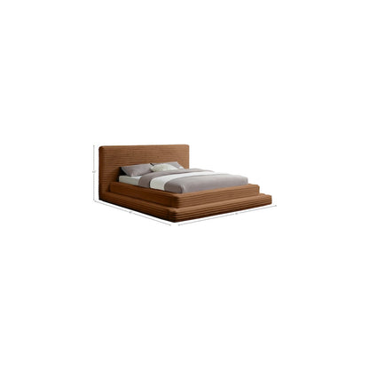 Drew Saddle Corduroy Fabric Full Bed