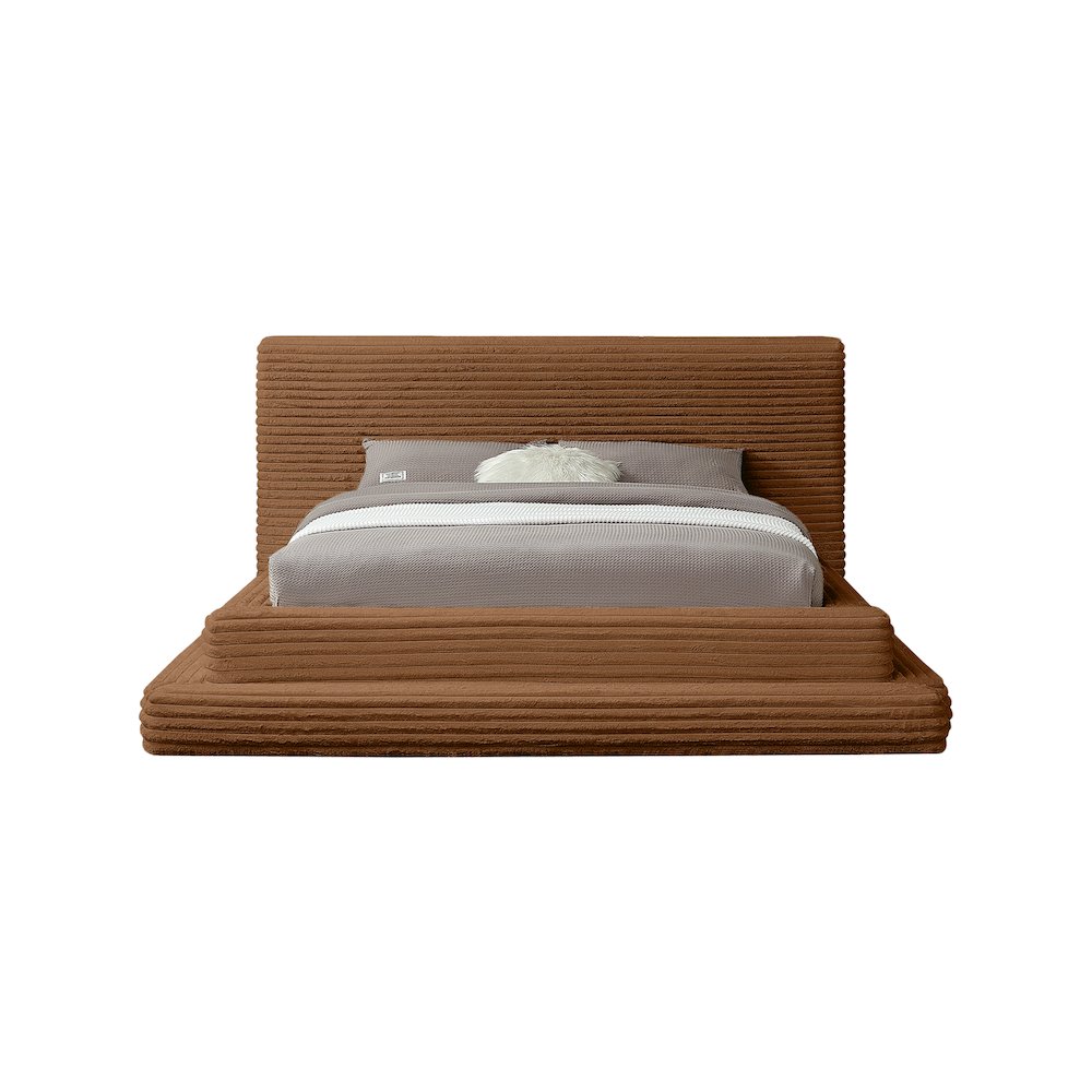 Drew Saddle Corduroy Fabric Full Bed
