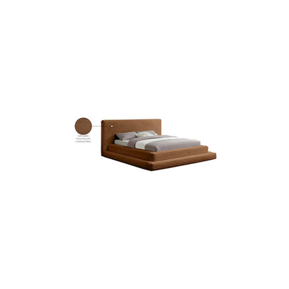 Drew Saddle Corduroy Fabric King Bed