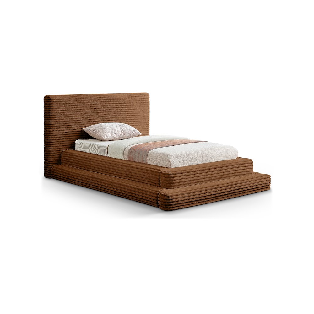 Drew Saddle Corduroy Fabric Twin Bed