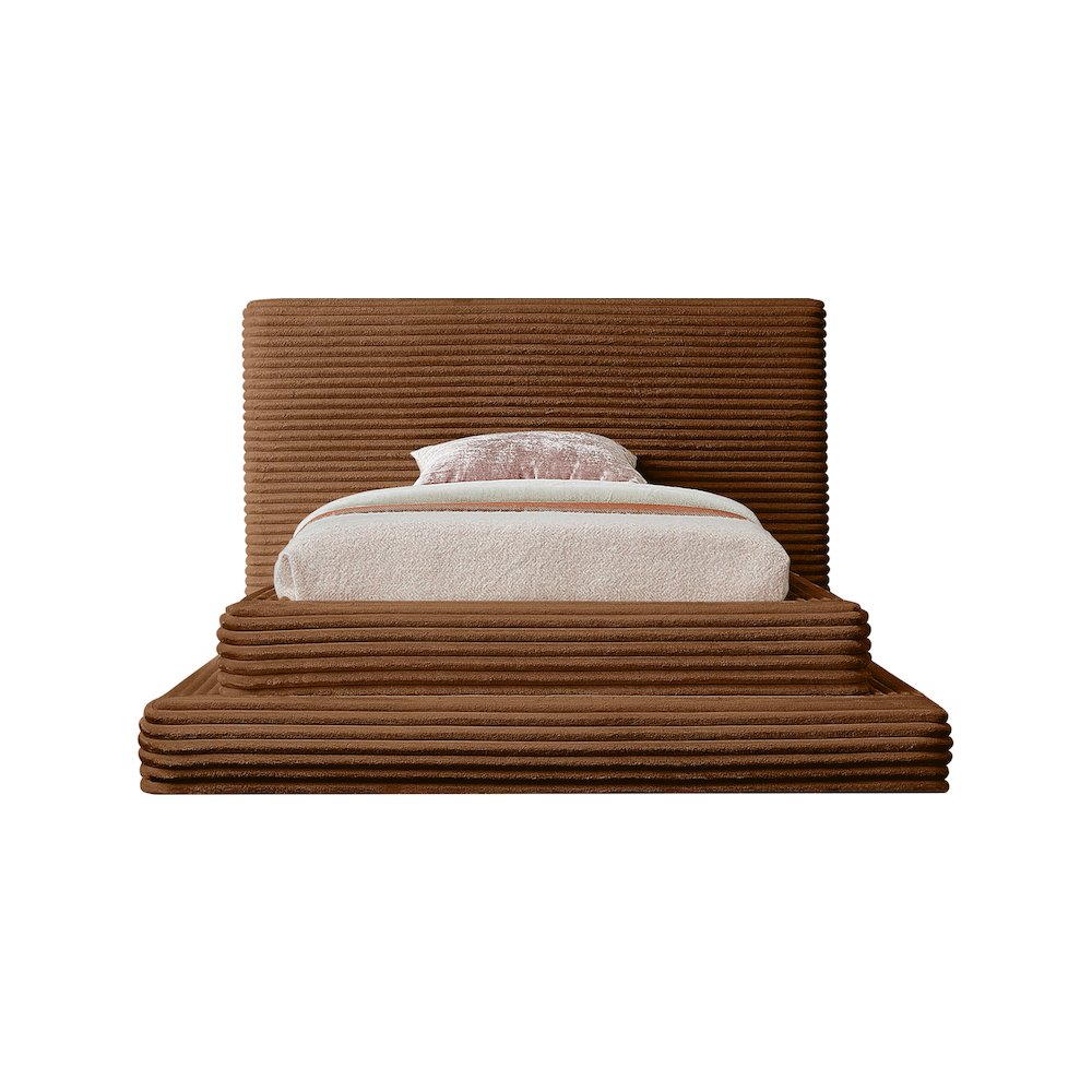 Drew Saddle Corduroy Fabric Twin Bed