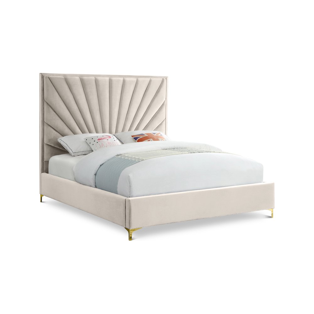 Eclipse Cream Velvet Full Bed