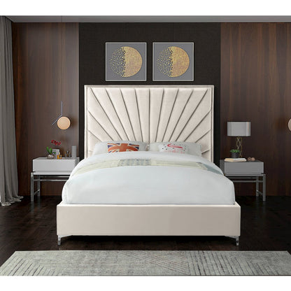 Eclipse Cream Velvet Full Bed