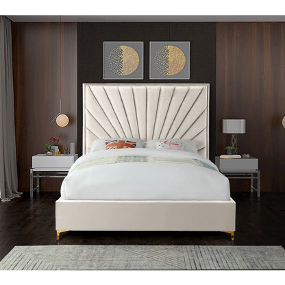 Eclipse Cream Velvet Full Bed