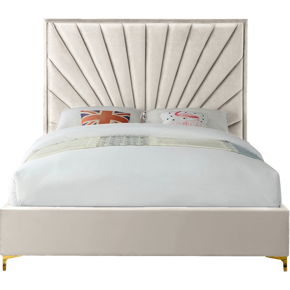 Eclipse Cream Velvet Full Bed