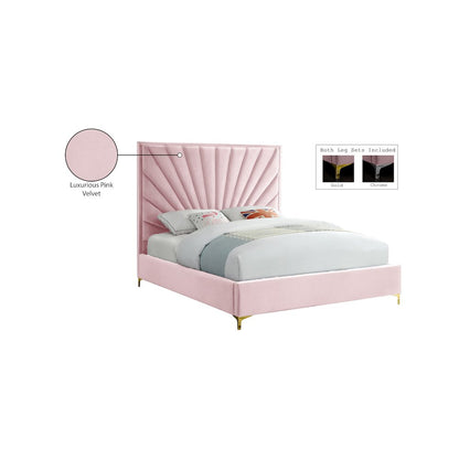 Eclipse Pink Velvet Full Bed