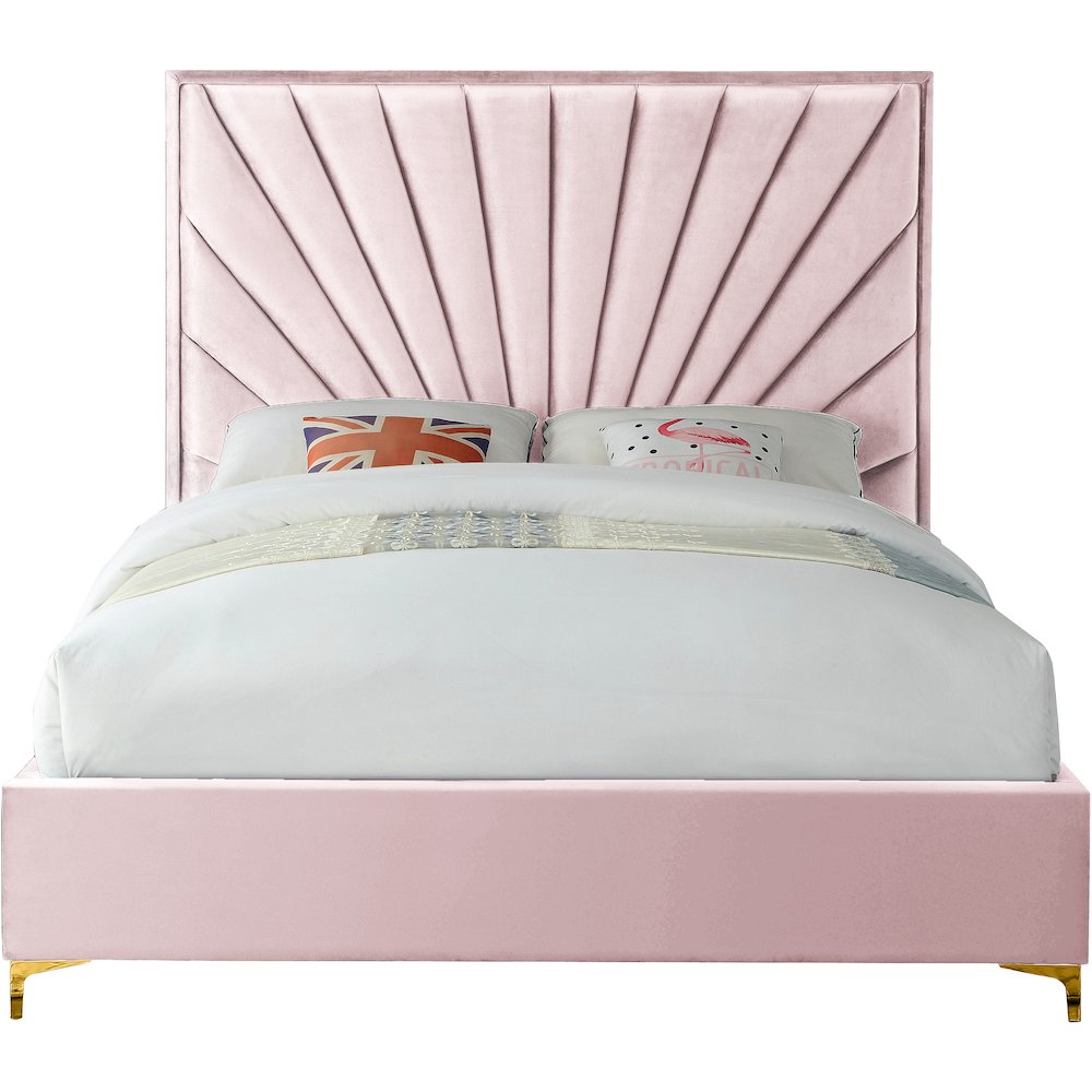 Eclipse Pink Velvet Full Bed