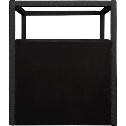 Eden Black Boucle Fabric King Bed