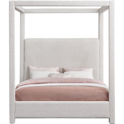 Eden Cream Boucle Fabric King Bed