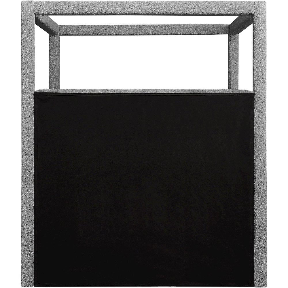 Eden Grey Boucle Fabric Queen Bed