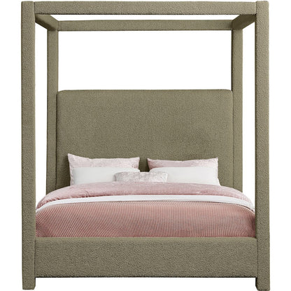 Eden Olive Boucle Fabric King Bed