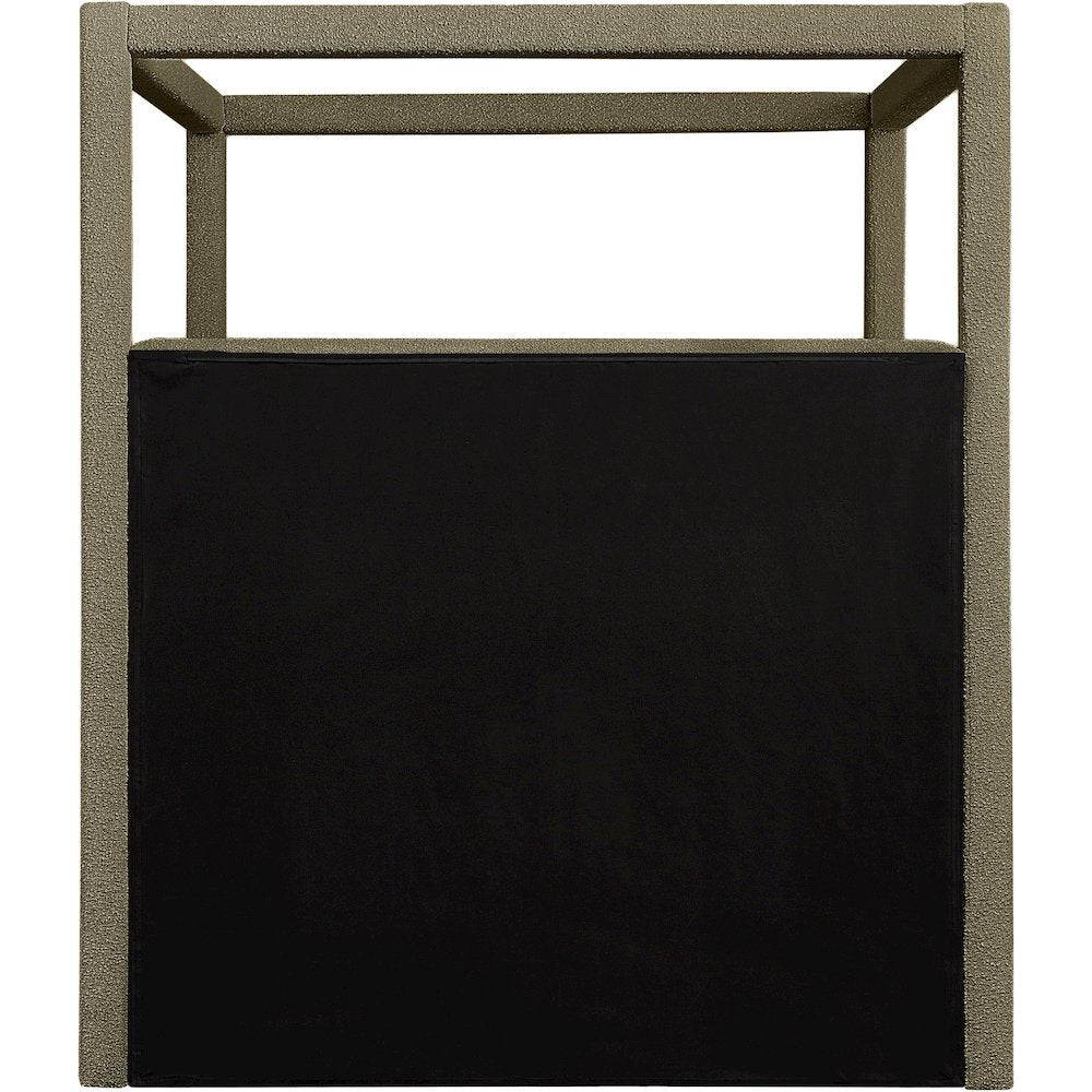 Eden Olive Boucle Fabric King Bed