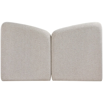 Elowen Beige Chenille Fabric Upholstered Queen Bed