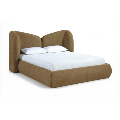 Elowen Brown Chenille Fabric Upholstered Full Bed