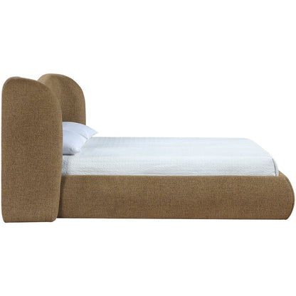 Elowen Brown Chenille Fabric Upholstered Full Bed