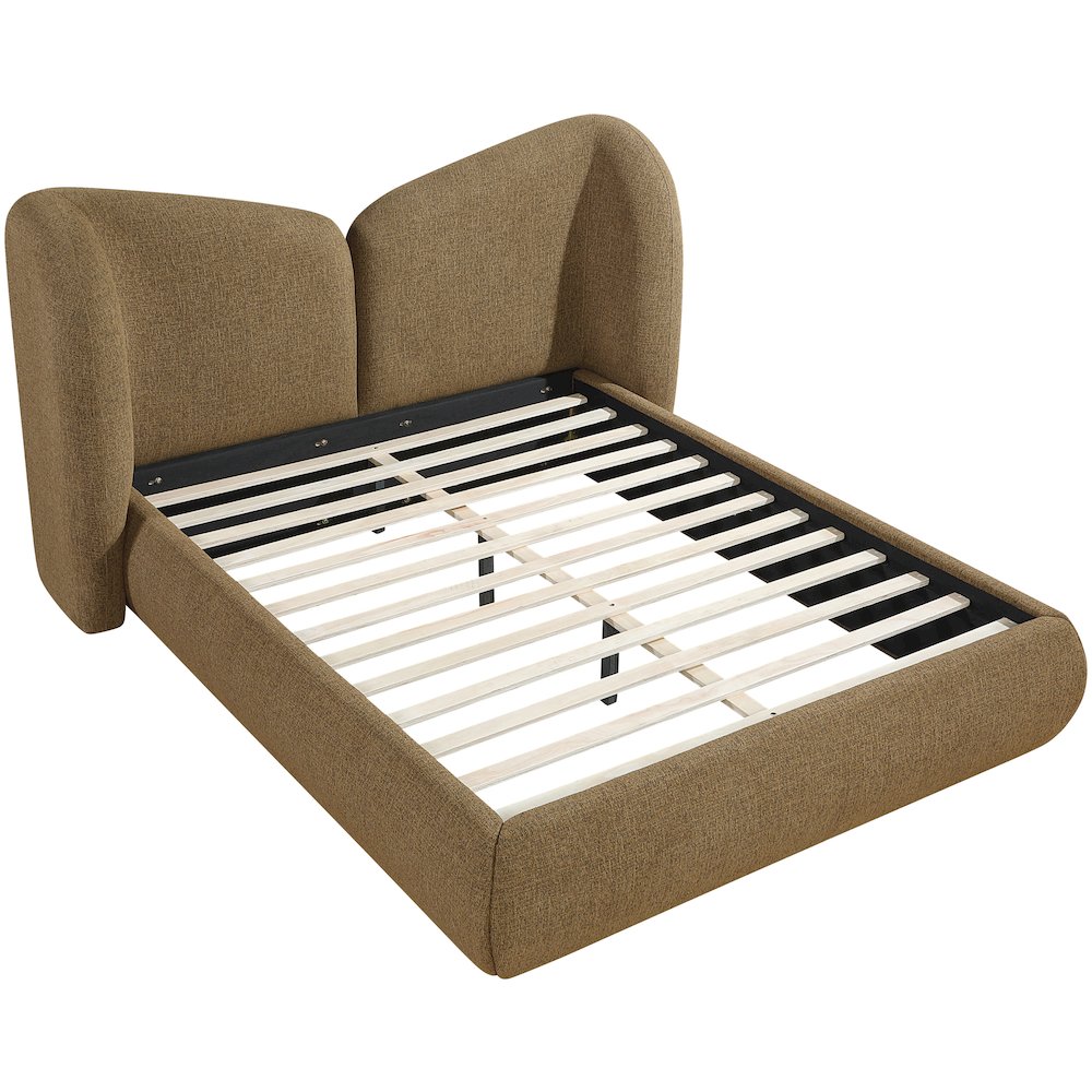 Elowen Brown Chenille Fabric Upholstered Full Bed