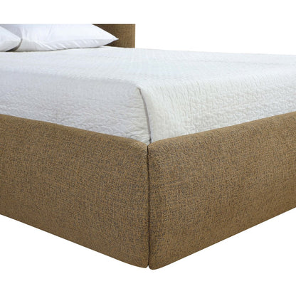 Elowen Brown Chenille Fabric Upholstered King Bed