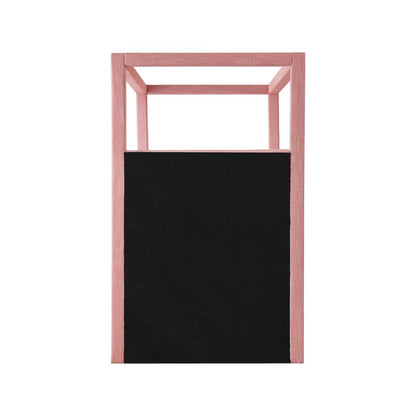 Emerson Light Pink Linen Textured Fabric Twin Bed