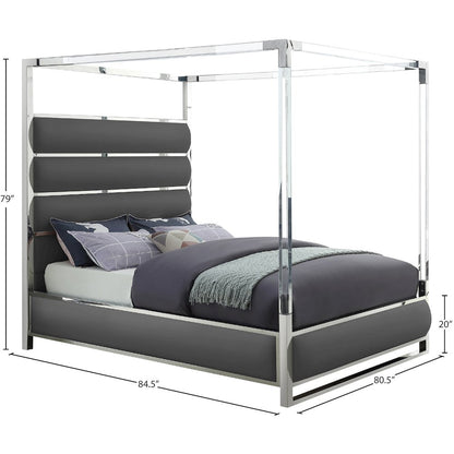 Encore Grey Vegan Leather King Bed
