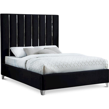 Enzo Black Velvet King Bed