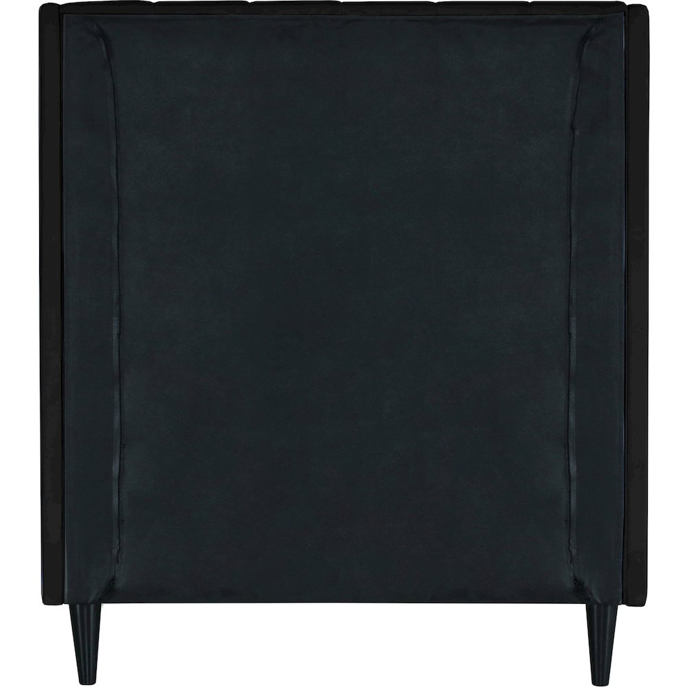 Eva Black Velvet Twin Bed