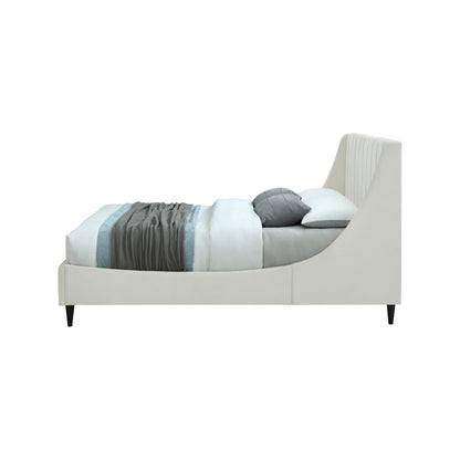 Eva Cream Velvet Full Bed