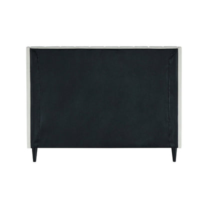Eva Cream Velvet King Bed