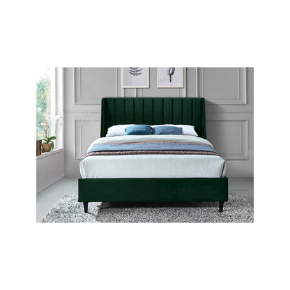 Eva Green Velvet Queen Bed