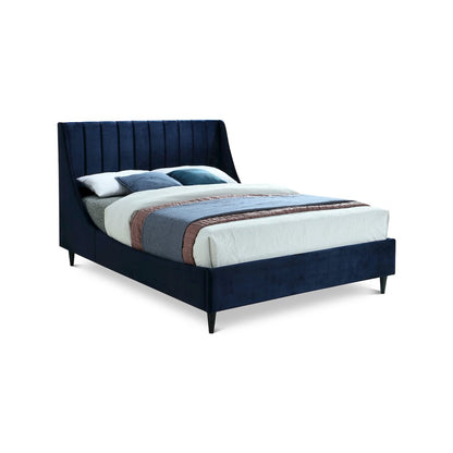 Eva Navy Velvet Full Bed