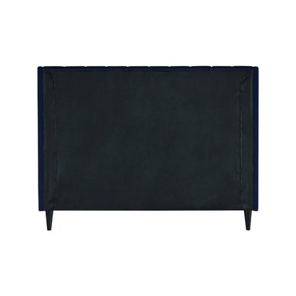 Eva Navy Velvet Full Bed