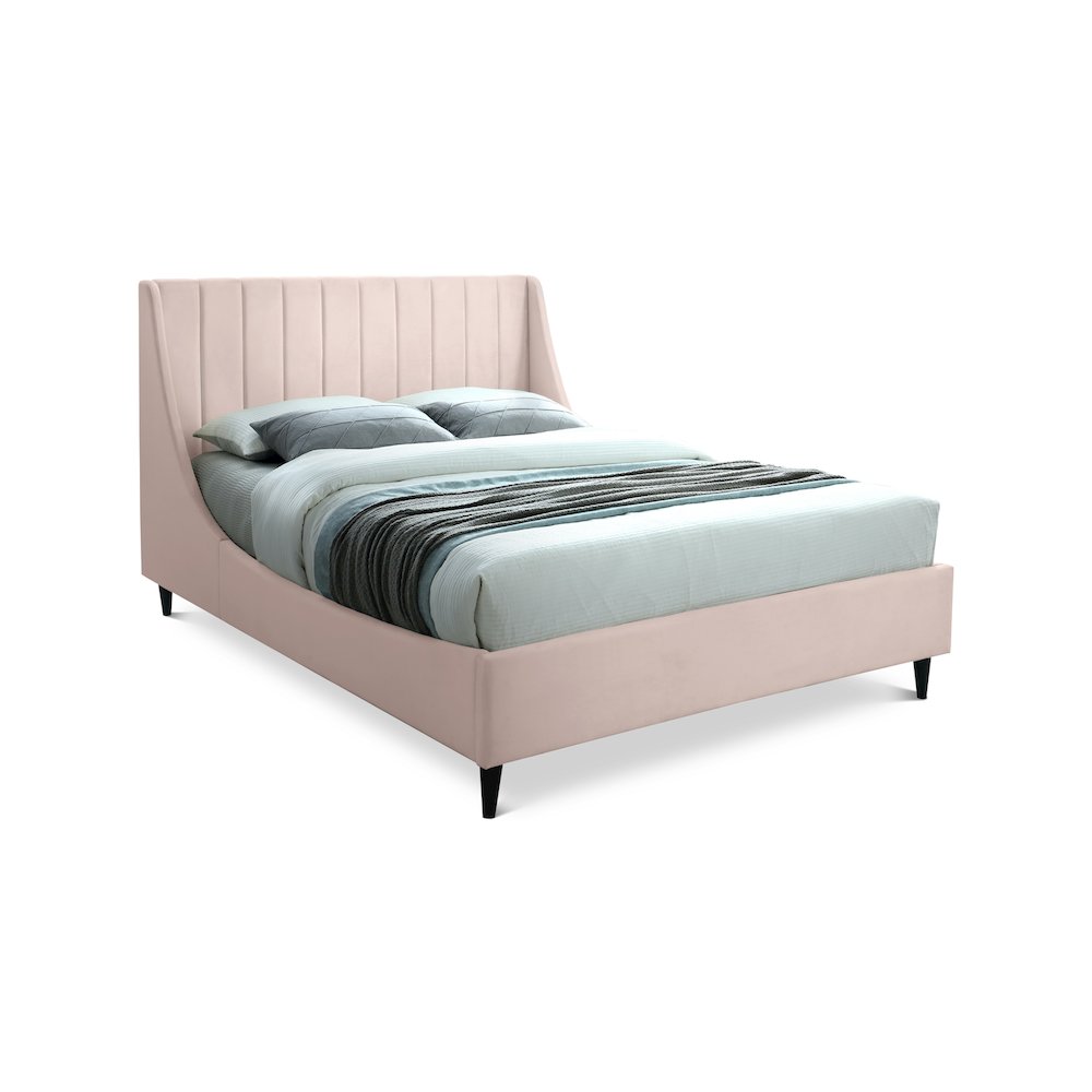 Eva Pink Velvet Full Bed