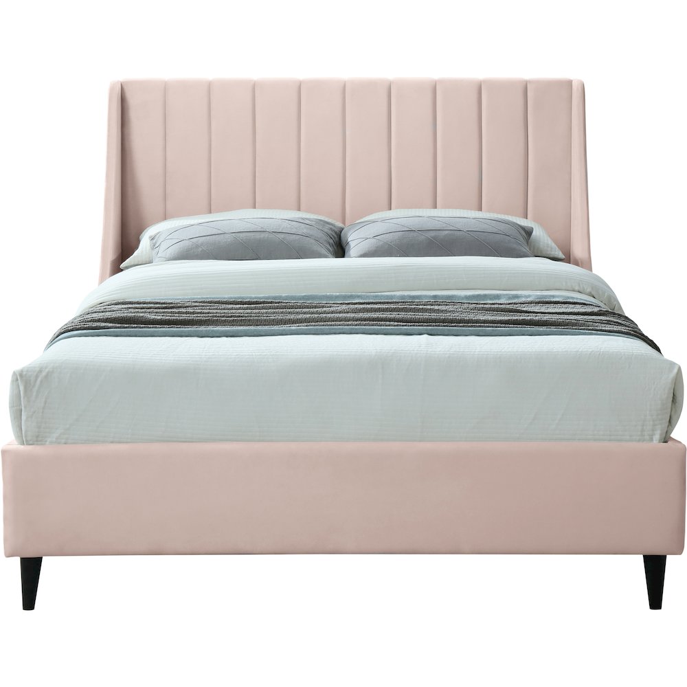 Eva Pink Velvet Full Bed