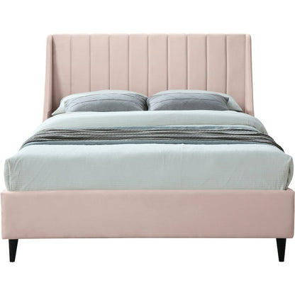 Eva Pink Velvet Full Bed