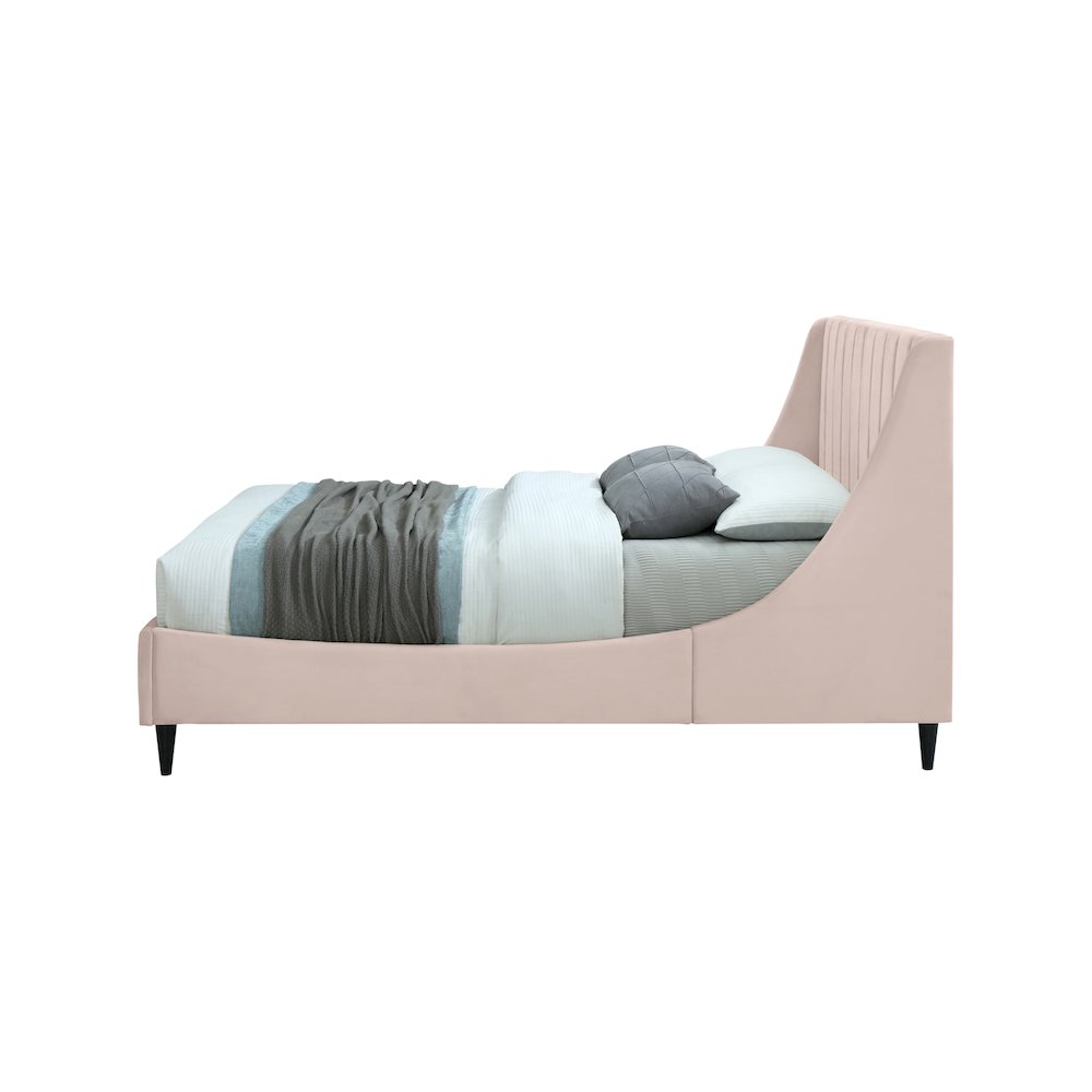 Eva Pink Velvet Full Bed