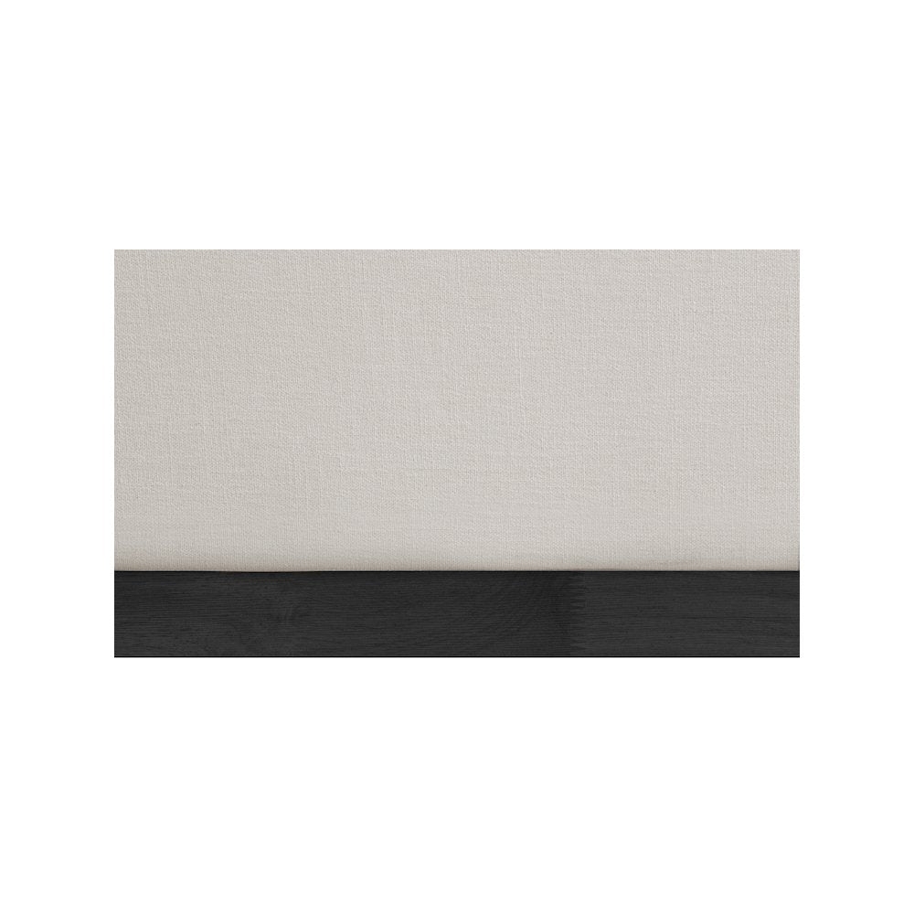 Flynn Beige Linen Textured Fabric King Bed