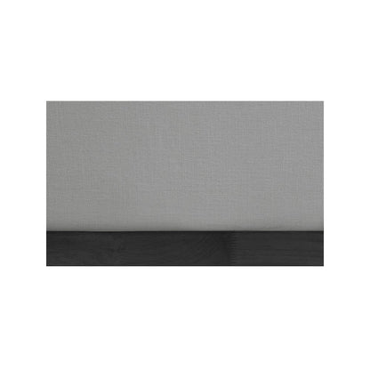 Flynn Grey Linen Textured Fabric Queen Bed