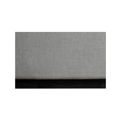 Flynn Grey Linen Textured Fabric Twin Bed