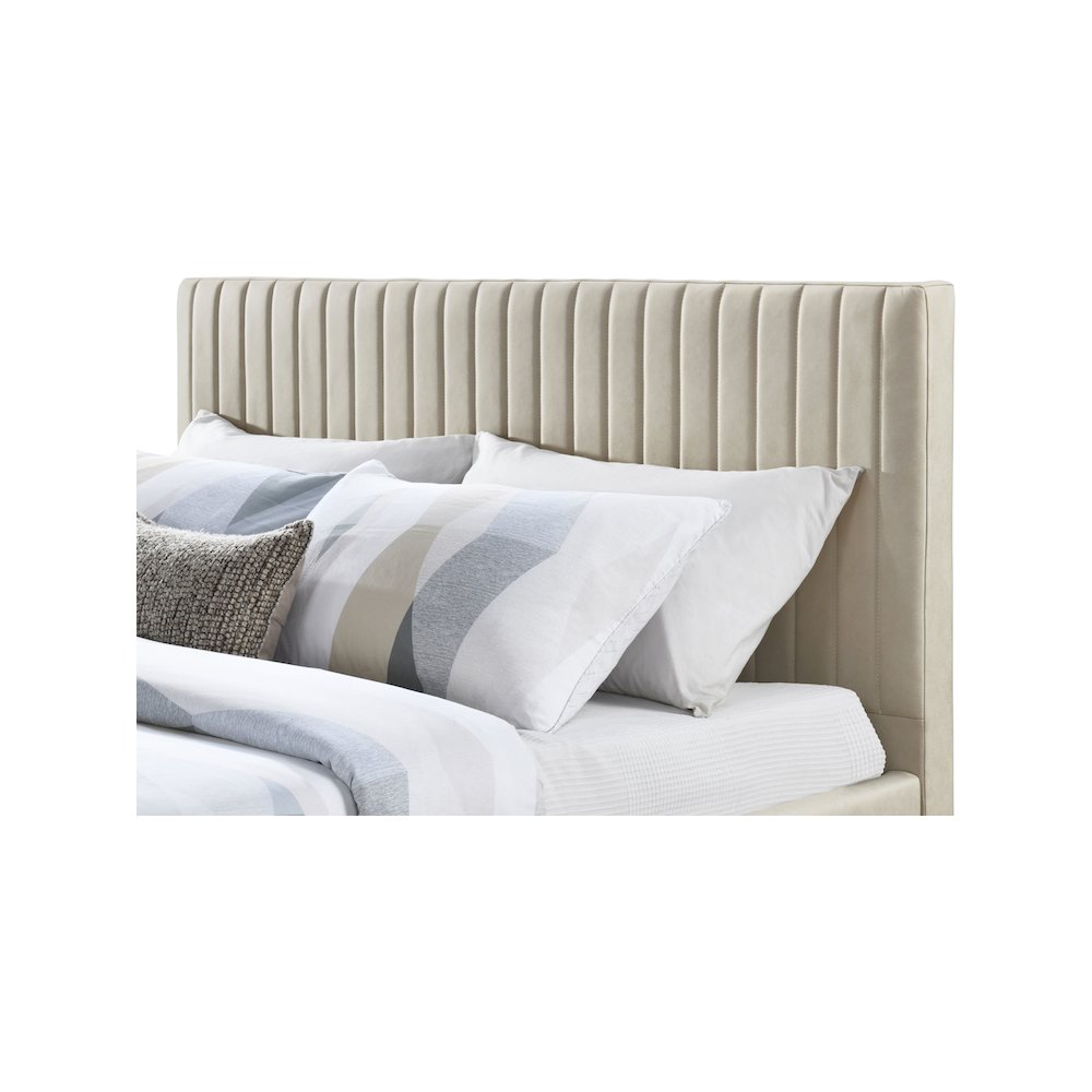 Gallo Beige Vegan Leather Full Bed