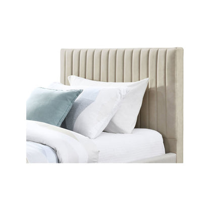 Gallo Beige Vegan Leather Twin Bed