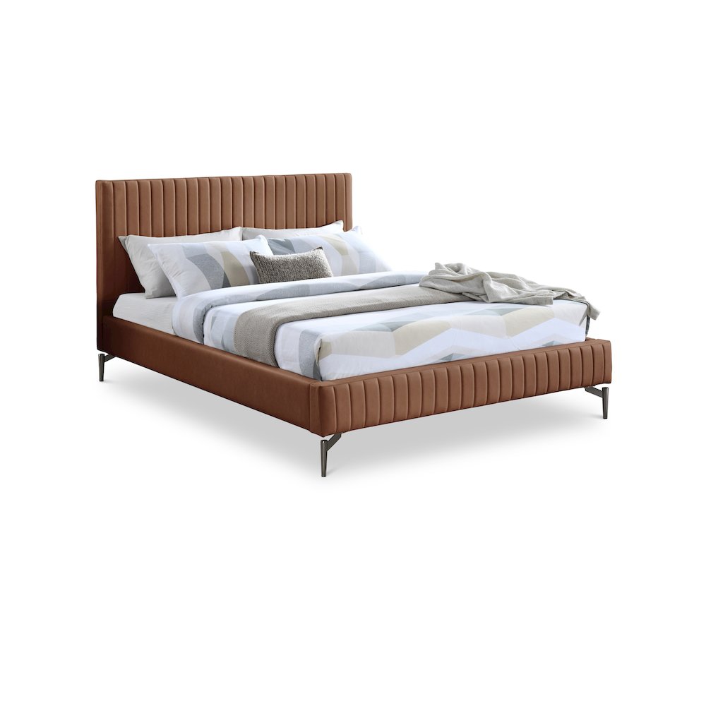 Gallo Cognac Vegan Leather Full Bed