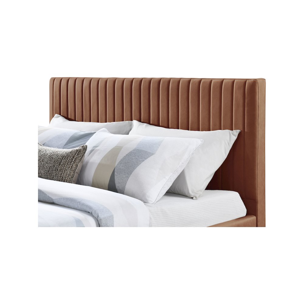 Gallo Cognac Vegan Leather Full Bed