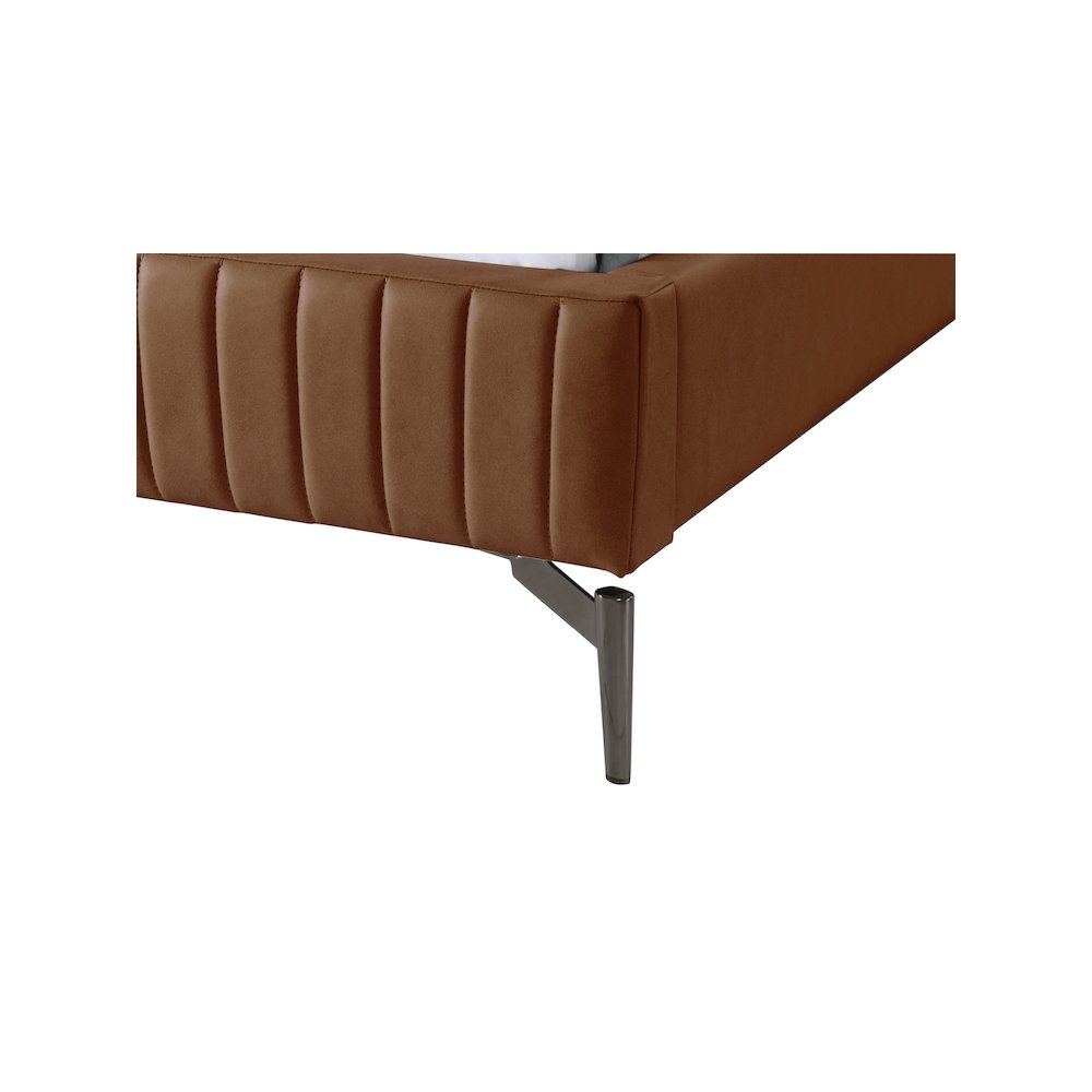Gallo Cognac Vegan Leather Full Bed
