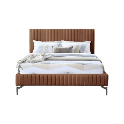 Gallo Cognac Vegan Leather Queen Bed