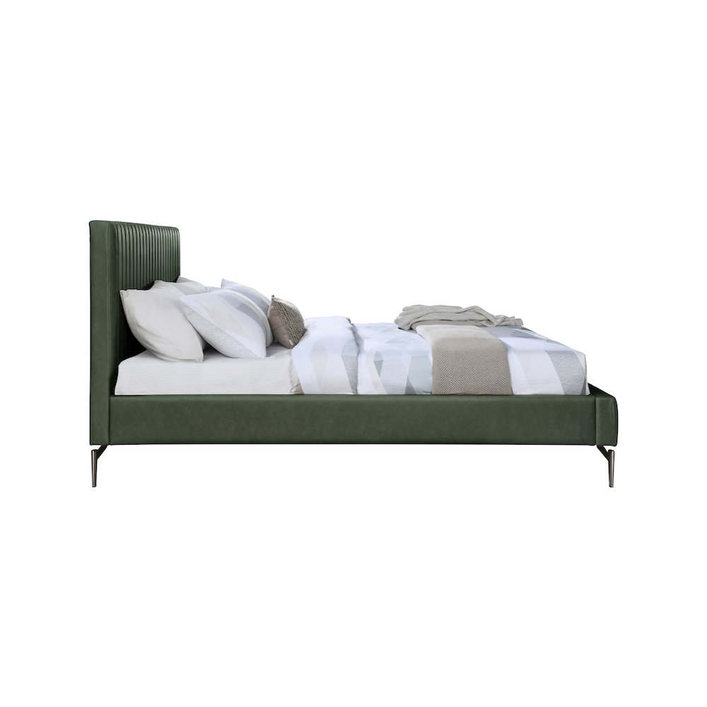 Gallo Green Vegan Leather King Bed