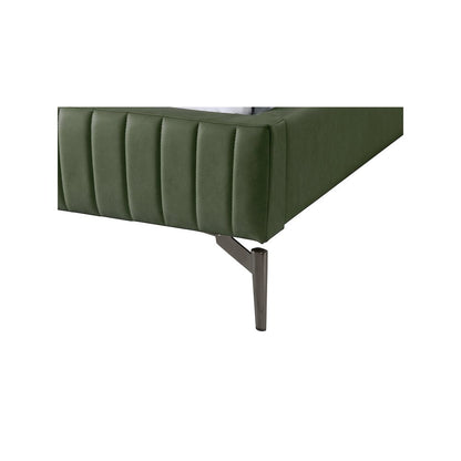 Gallo Green Vegan Leather King Bed