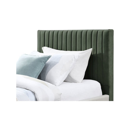 Gallo Green Vegan Leather Twin Bed