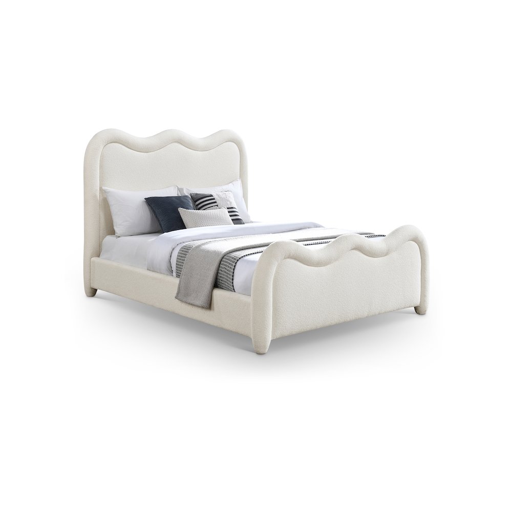 Gavin Cream Chenille Fabric Full Bed